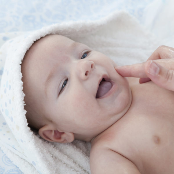 Moisturise your baby's skin regularly to help treat eczema